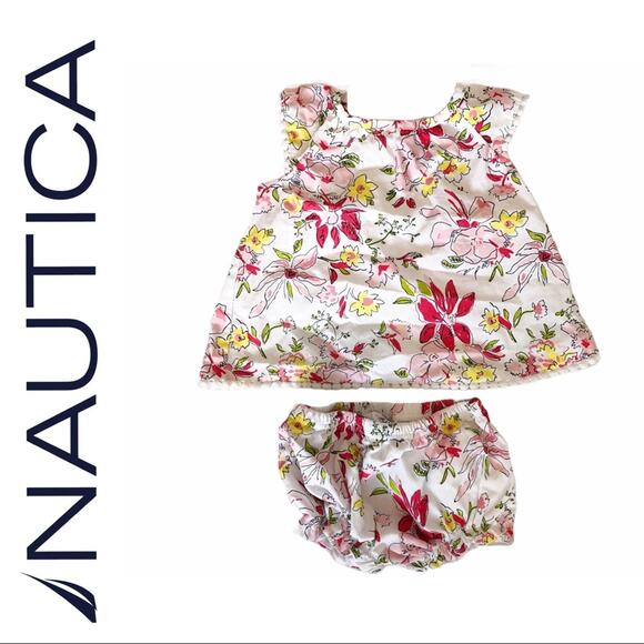 Nautica Baby Girl Floral 2pc Set, 3-6 months - Picture 1 of 9